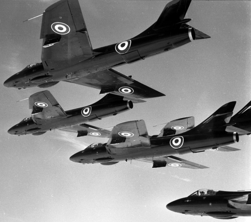 Out of Service • RAF Black Arrows display team, Hawker Hunter F6s,...