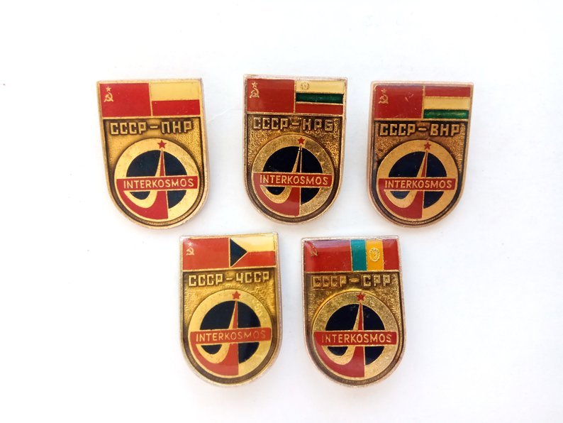 Interkosmos joint space flights pins