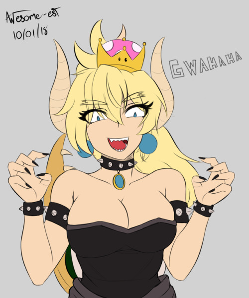 awesome-est-art:I did the thing. Bowsette’s cute, so wanted to...