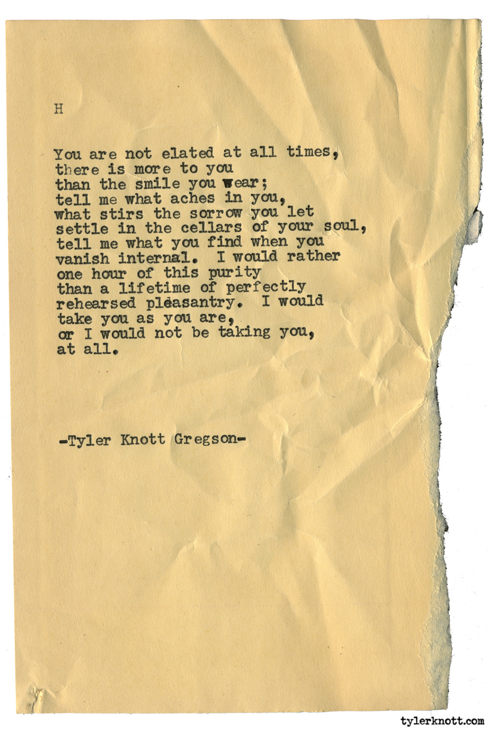 Tyler Knott Gregson — Typewriter Series #1620 by Tyler Knott Gregson...