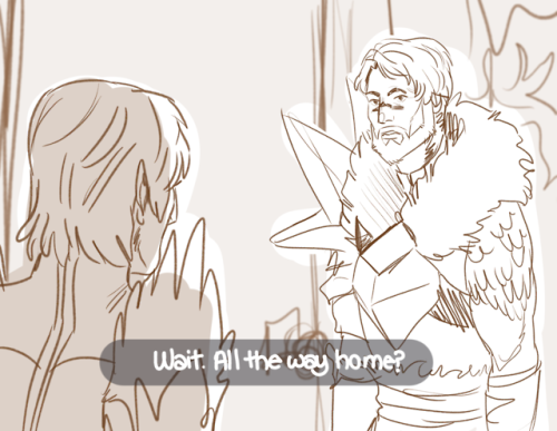 creepyscritches:Hawke: -eats right out of the garbage-Fenris:...