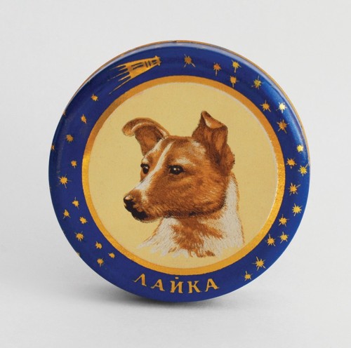 ffactory:Soviet confectionery tins commemorating dogs that flew...