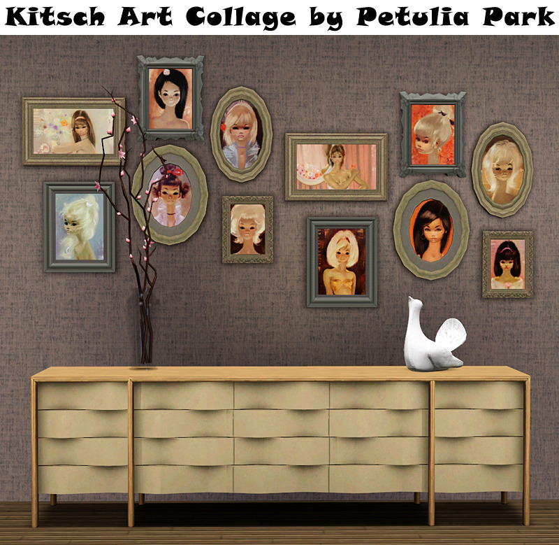 This ‘Kitsch Art Collage’ was made with a mesh...