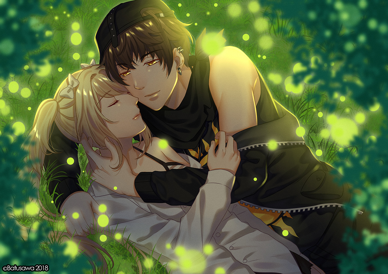 Anime Couple Hugging Reference