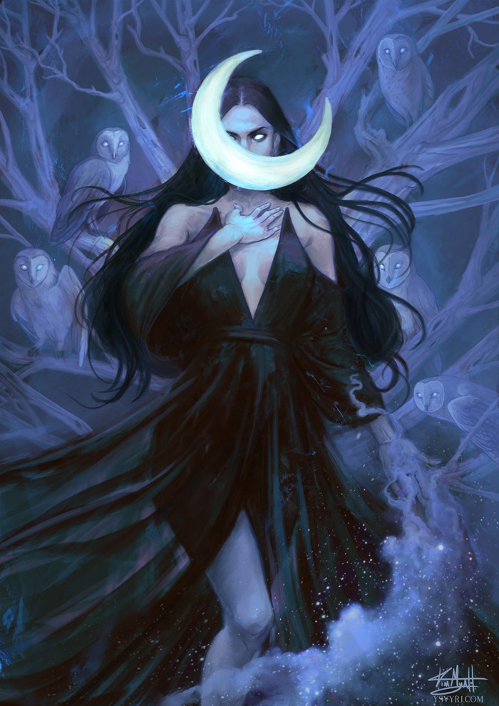 YSVYRI — “Nyx” My painting of the night goddess Nyx done...