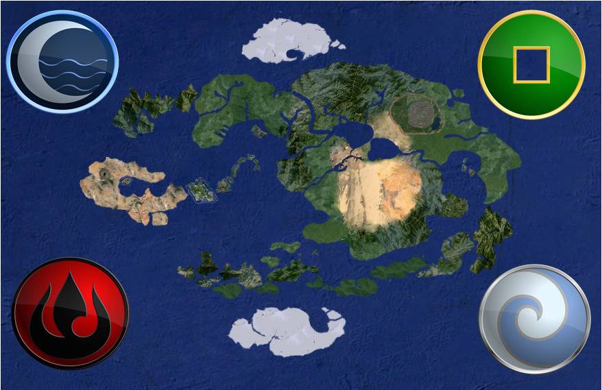 avatar last airbender world map