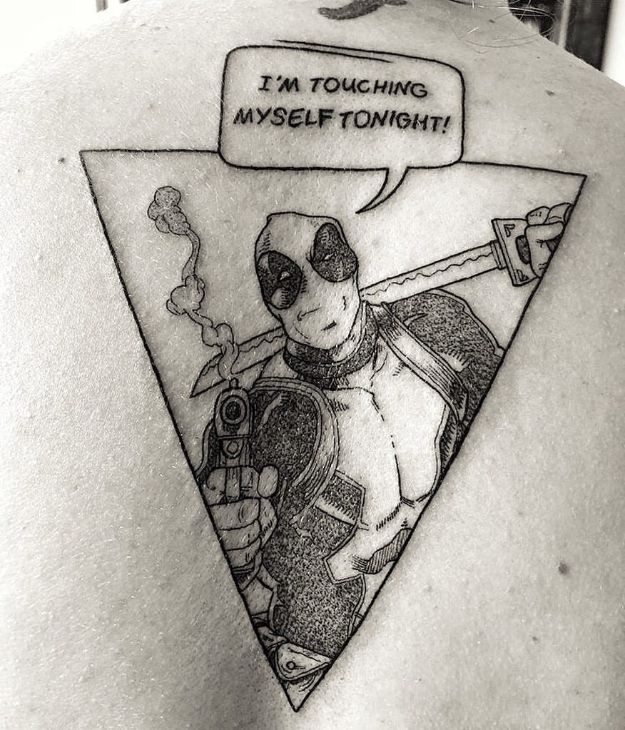 My Tattoo Work Dot Work Deadpool Comic Style Cheers Tom