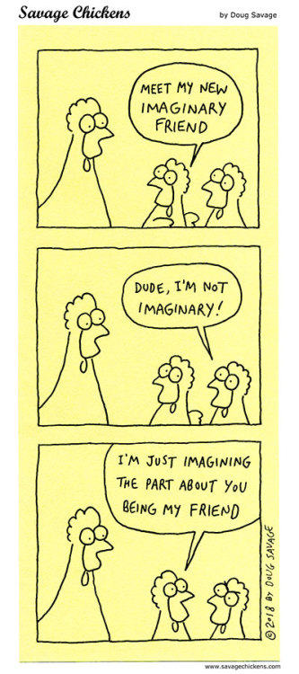 savagechickens:Imaginary Friend.And more imagination.