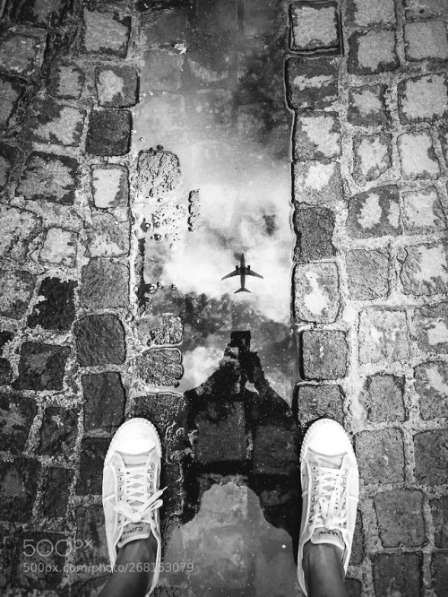 huawei p20 pro plane puddle puddlegram street