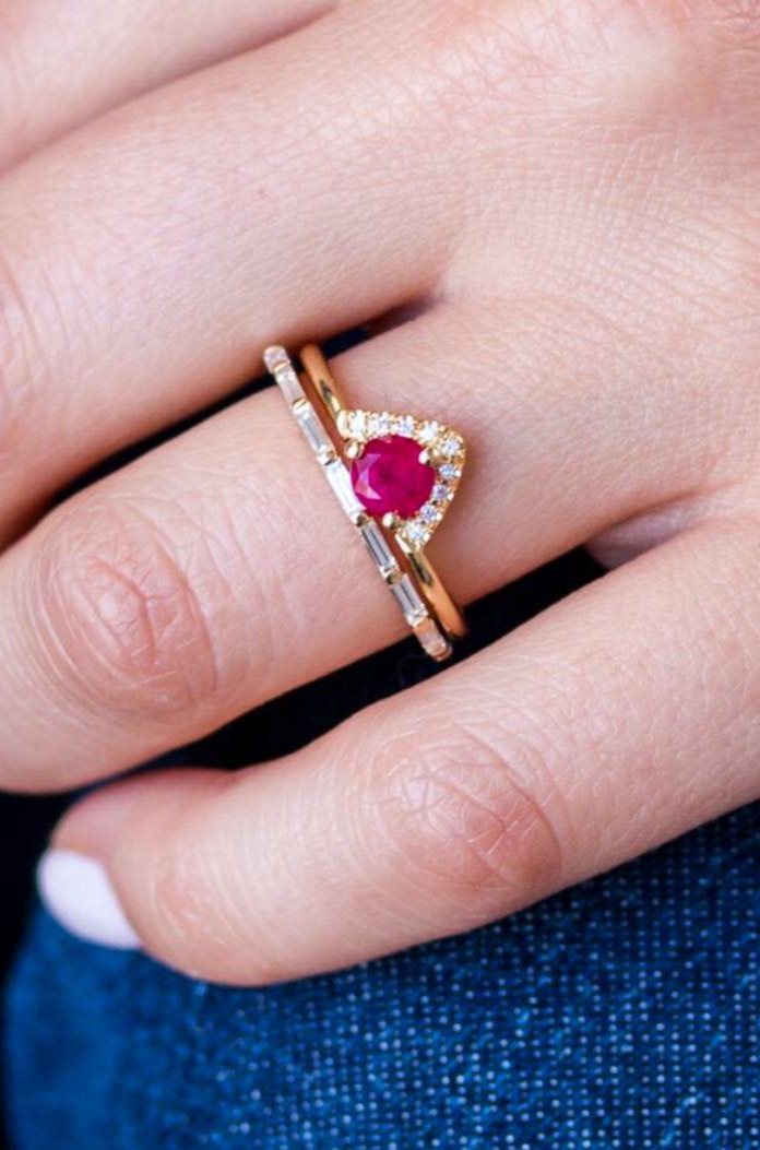 wedding bands, engagement ring styles, women, sale, modeling The red of a ruby inspires so much emotion. We absolutely love new designer Artemer, Now live on www.loveaudryrose.com and at our pop up on Melrose Place 