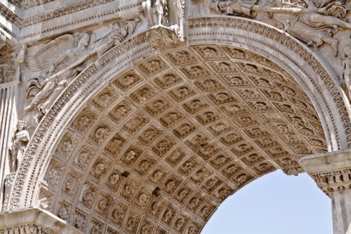 malemalefica:Arch of Septimius Severus, Rome. Erected in 203 to...