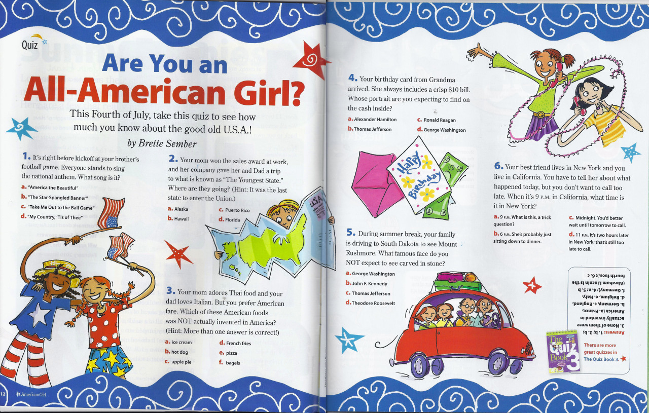 american girl quizzes