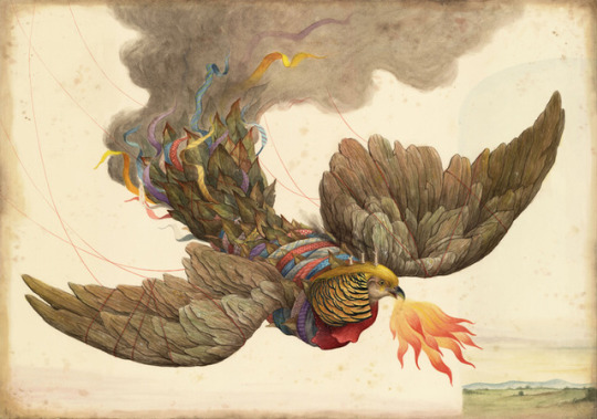 El Gato Chimney (Italian, b. 1981, Milan, Italy) - Mimesis, 2015, Paintings: Watercolors, Gouache on Cotton Paper
