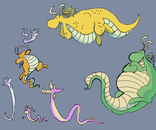 cartoonspider:My brother asked me to draw dragonites. Keep...