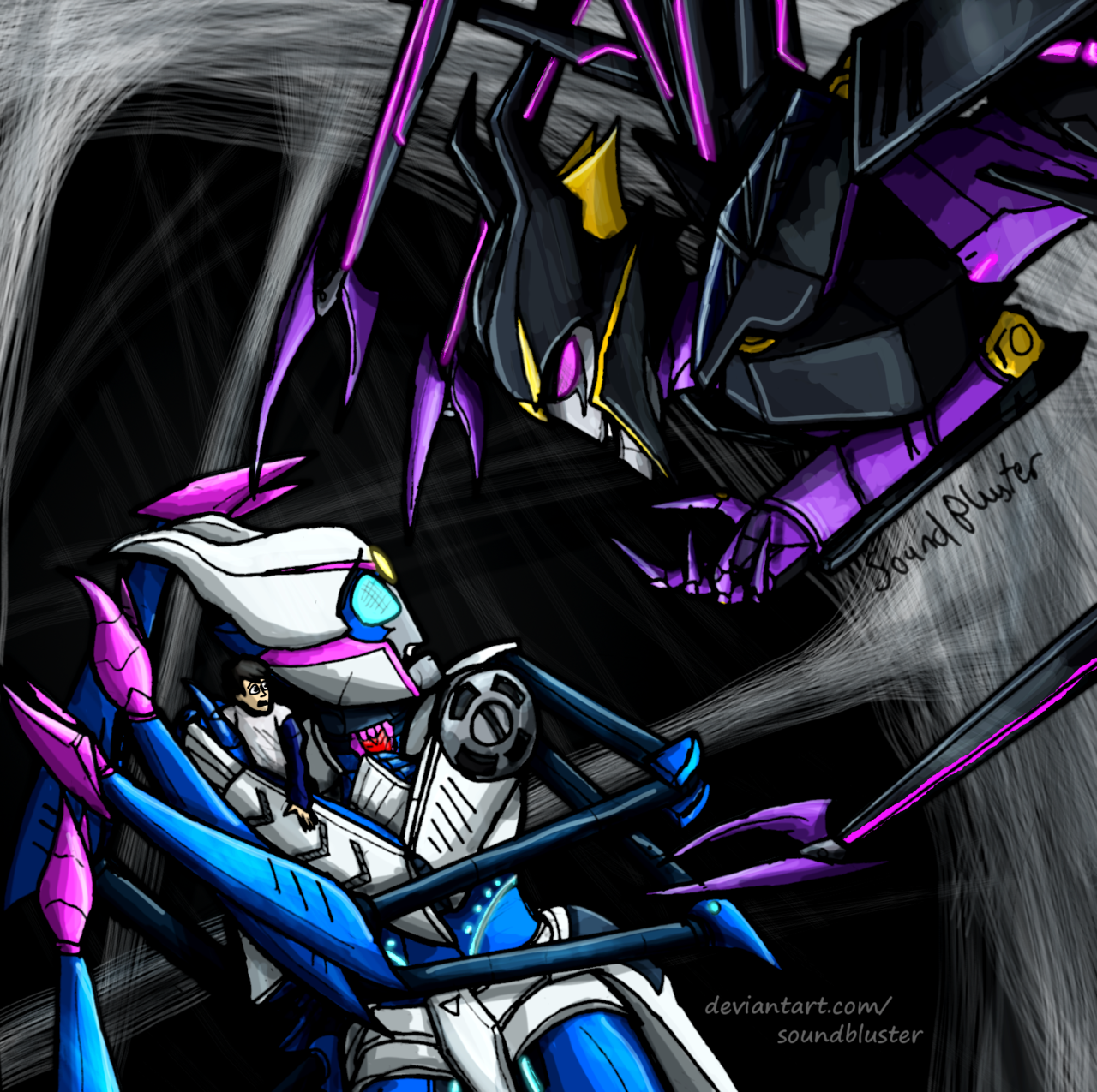 Arcee And Airachnid Kiss Fan Art