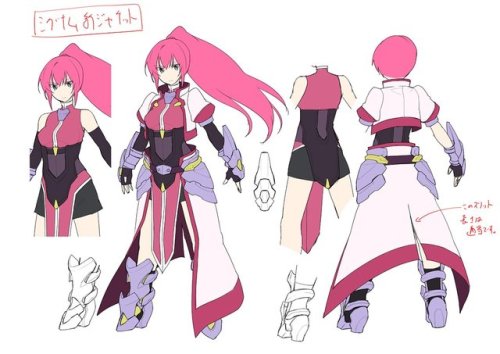 nanoha-reference-pics:Character turnarounds for the...