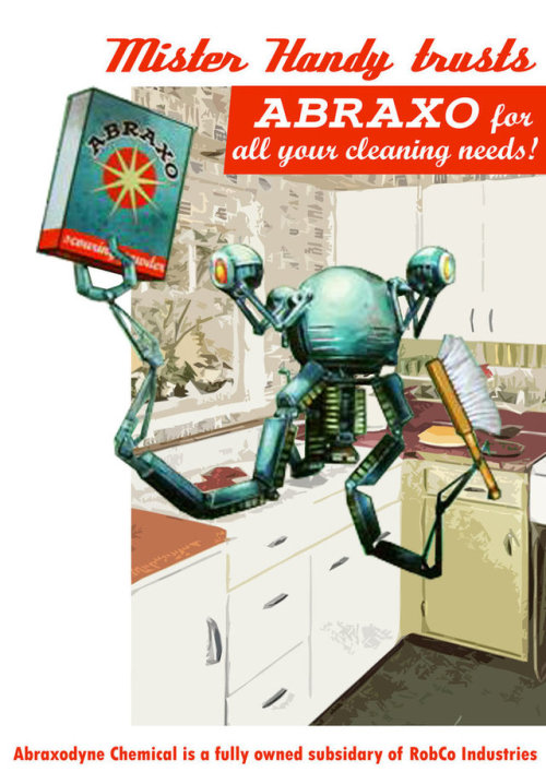 mr-house:Fallout 3 & 4 Mr. Handy posters