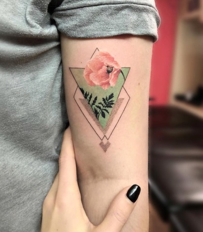 flower tattoo hipster