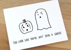 sixpenceee:A set of adorable halloween cards!