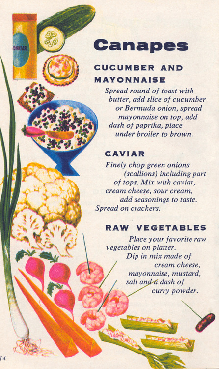 1960S Dinner Party Menu : Vintage housewife, Retro, Vintage party / Pancakes in an orange liqueur!