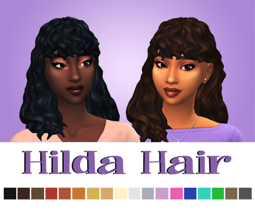 Hilda Hair
Hey Y’all, I wanted to make a simple edit of the Emily Hair by @isjao I also used the lovely bangs from the Parrisa Hair by @teanmoon I hope yall enjoy 😄💜
BGC
• hat compatible
• EA 18 Swatches
• don’t re-upload/claim as your own
>download