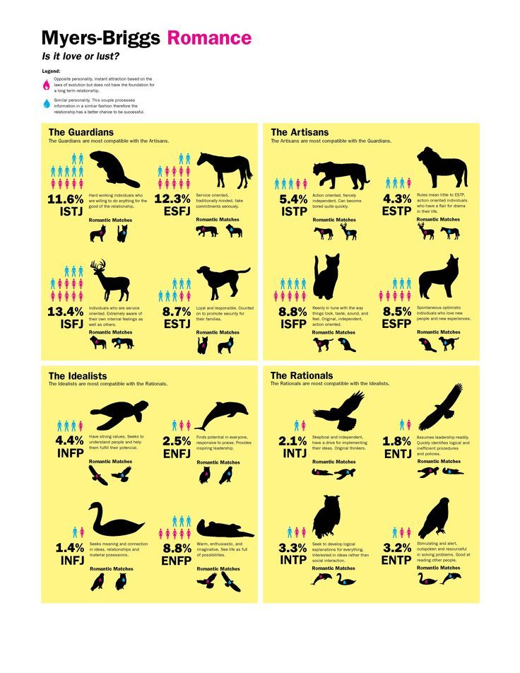 Myers Briggs Animal Chart