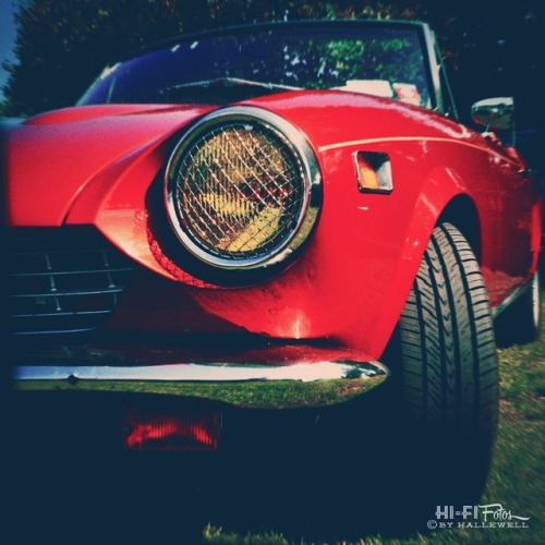 Vintage top down Fiat. 