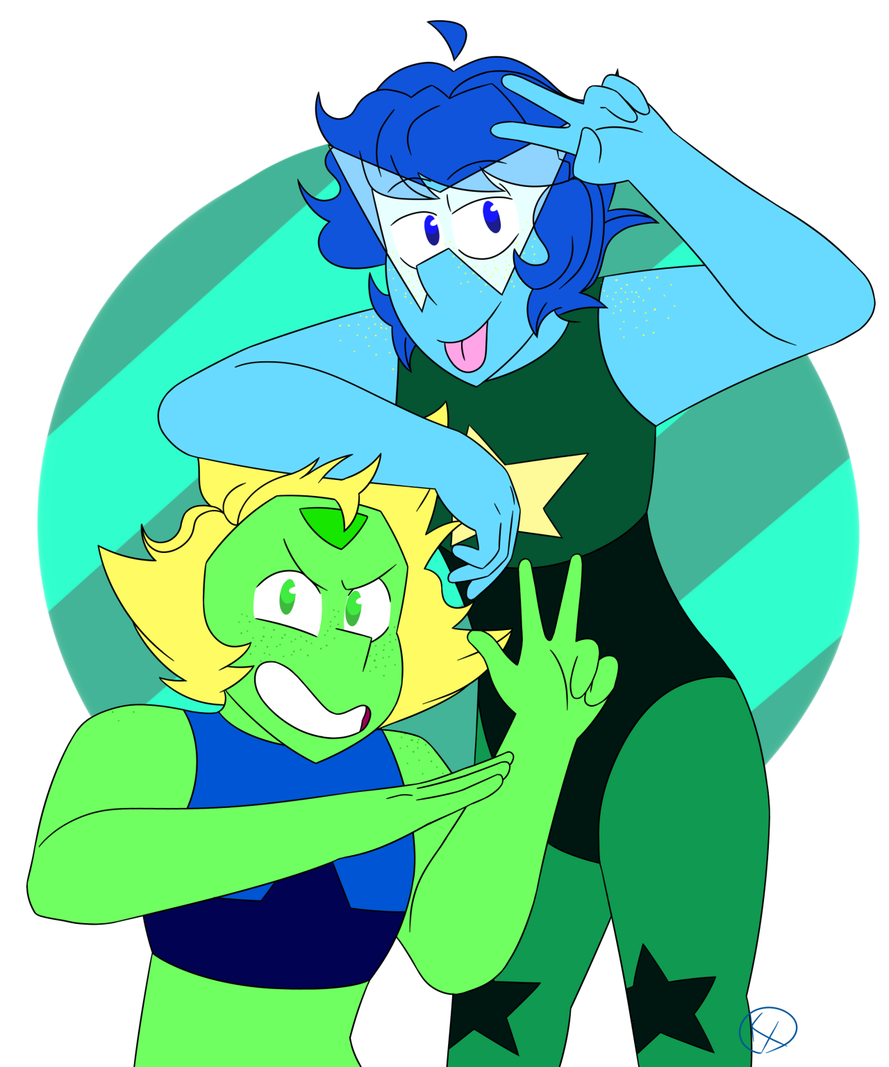 Anonymous said: Peridot and lapis outfit swap? Answer: Decided to upload two versions