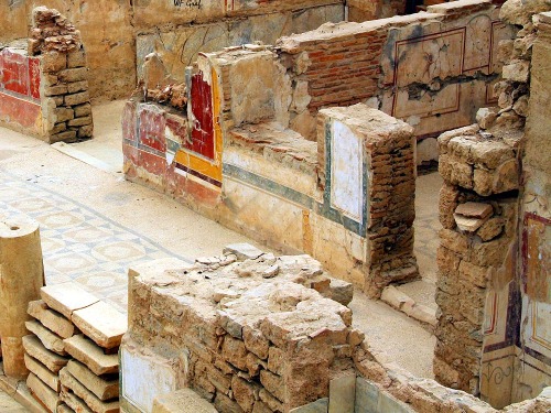 grafb:At Ephesus, Turkey, an ongoing restoration of Roman...