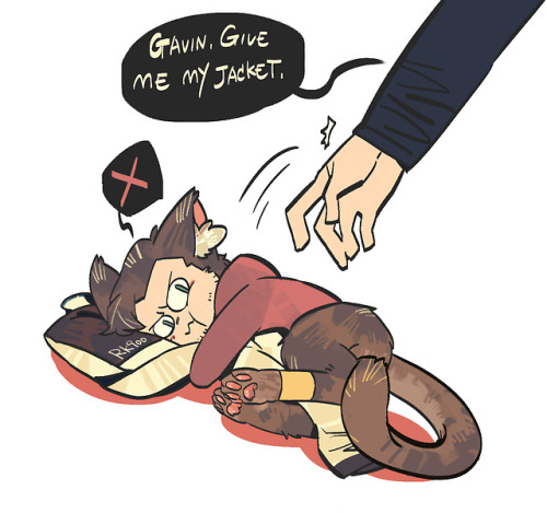 shiyeyeye:[猫与900G]about cat!gavin and nines~