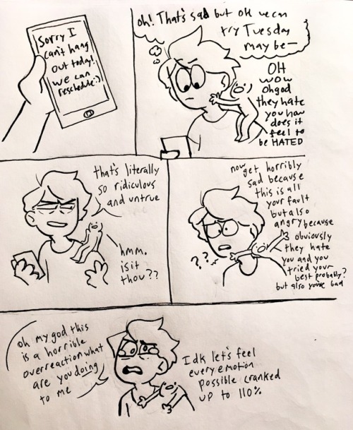 adhdandcomics:i think i may be… a bit sensitive to rejection