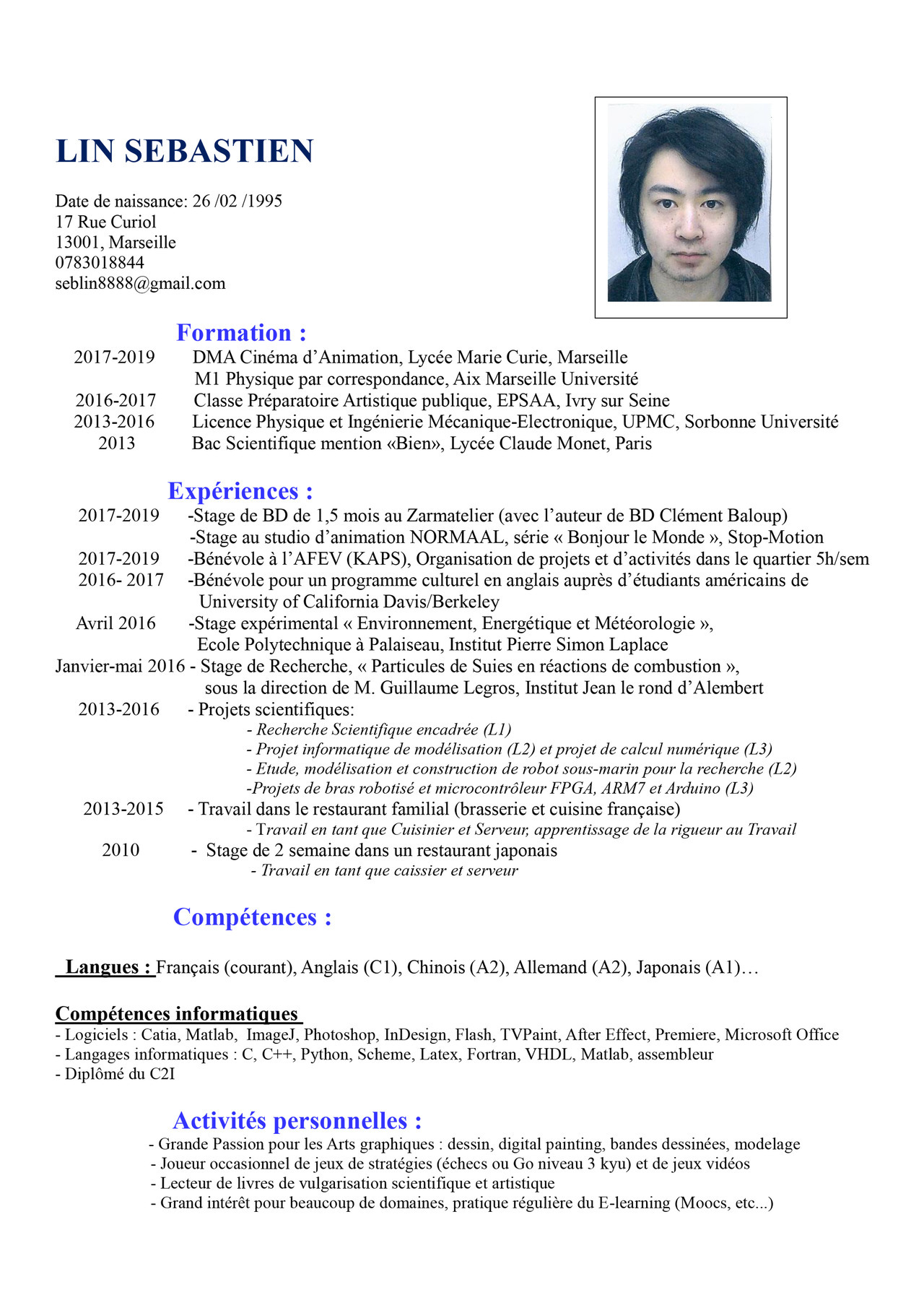 Cv In French Strong French CV Template (for Word and Pages
