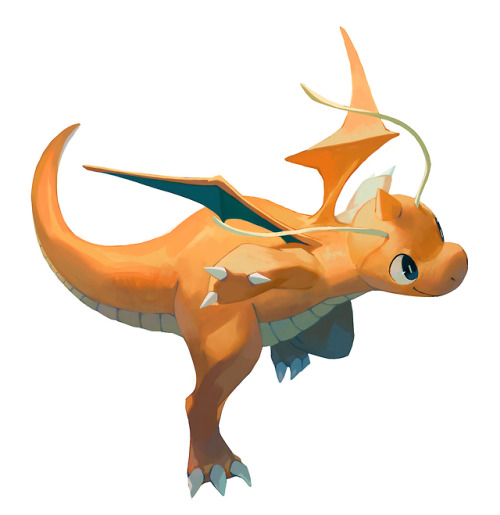 bluekomadori:a dragonite I painted like half a year ago