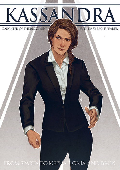 denimcatfish:Kassandra in her black suit. <3