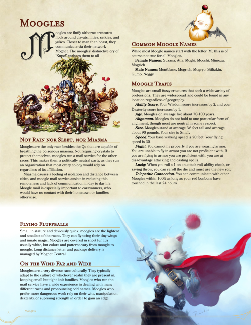 dnd-5e-homebrew:Final Fantasy Crystal Chronicles Races by Wherf