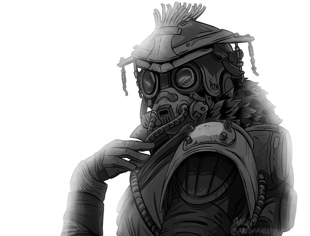 Fanart of Bloodhound from Apex Legends, because I...