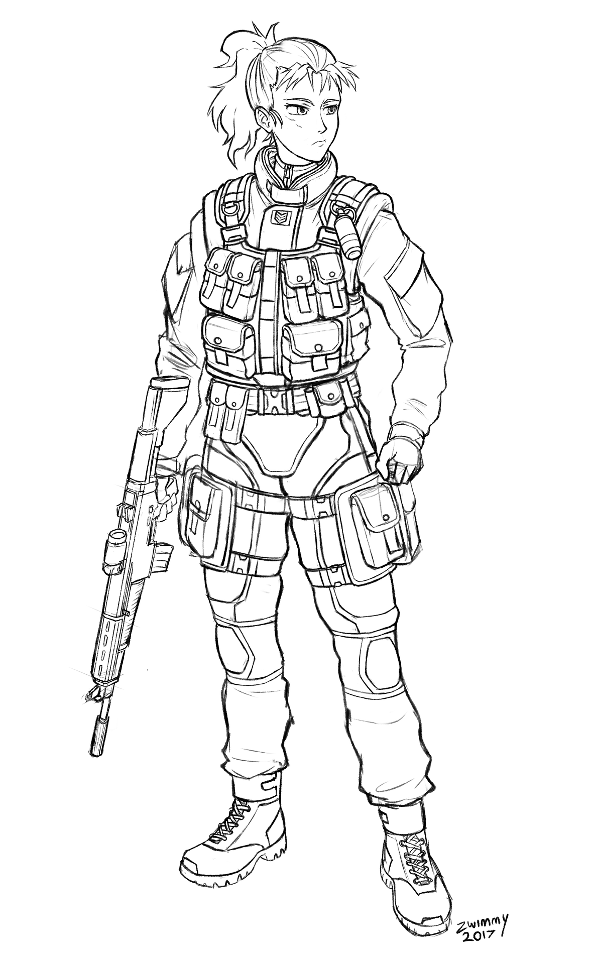 soldier sketch Patreon - zwimmy's art blog