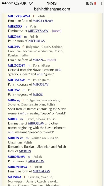 Polish girl names