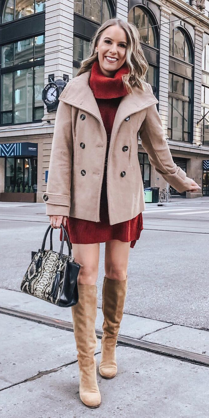 celebrity style, teen fashion, photo, post, streetphotography Pre-Black Friday sales on steroids this year My coat is down to $37 + free ship fully stocked in 5 colors! Works for reg + petite (wearing XS) my dress is actually a sweater! I sized up to a large belted it to wear as a dress (I suggest sizing up 2-3 to do this). Comes in 7 colors is under $30 + part of a buy more save more site wide sale! You can shop my whole outfit by following me on the  app or by going to thelomeyerblog.com/shop Also! New gift guide for him under $50 went up this morning! Head to thelomeyerblog.com for the full post the collage is also on , liketkit the app! 