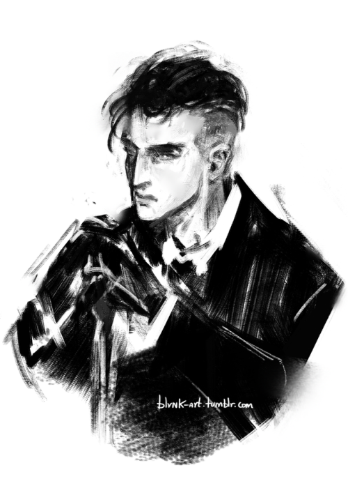 blvnk-art:“ Just finished reading Six of Crows and felt like trying my take on Kaz Brekker. Be patience with me, I’ve just got to know (1% of) him. NO SPOILER, thanks :D ”