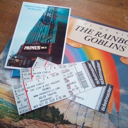 An early birthday present from my in-laws: tickets to see PRIMUS...