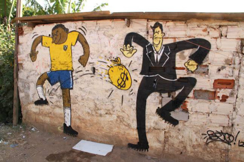 fir3wolf:teenmum:ahandofgod:Anti-Fifa Graffiti In Brazil:...