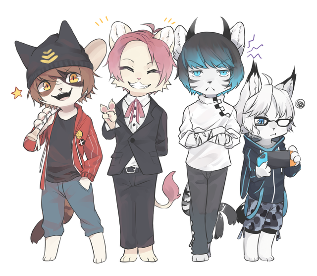 Kazie's Art Blog: My cat boys together