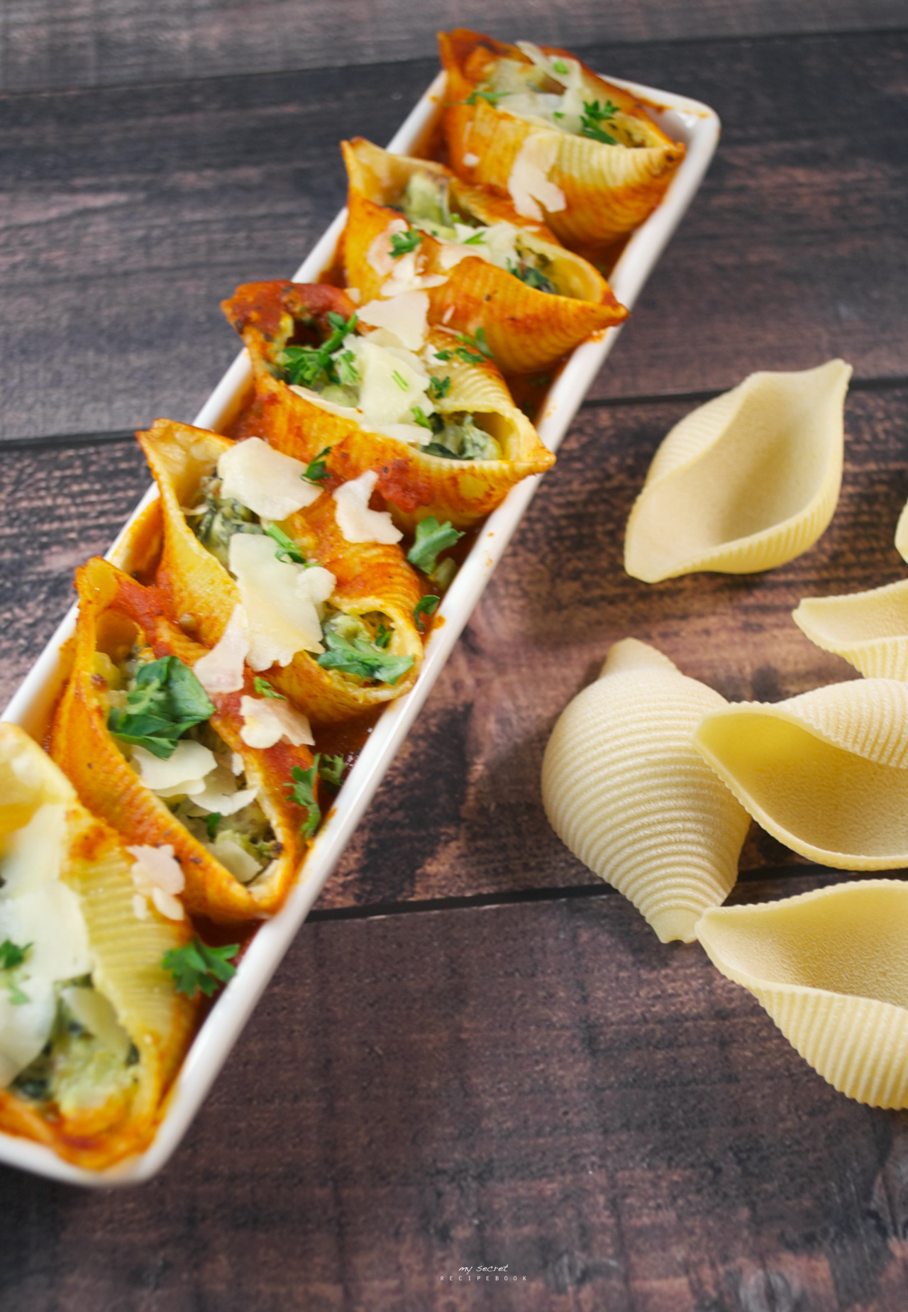 Spinach, Cream Cheese Stuffed Pasta Shells Larger... | My Secret Recipe