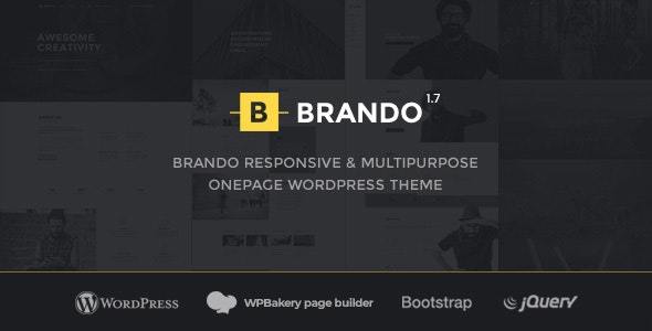 Brando v1.7.5 - Responsive and Multipurpose OnePage WordPress Theme Nulled