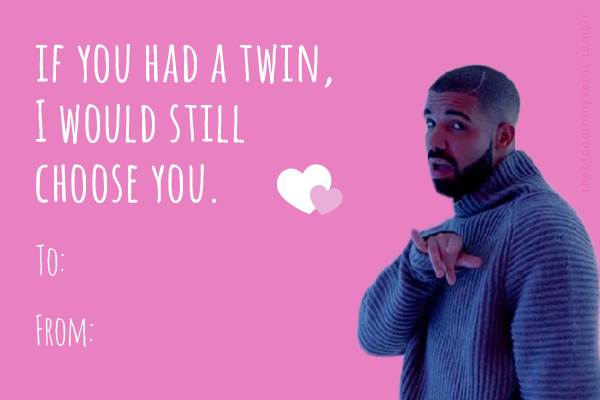 valentines day card drake and josh