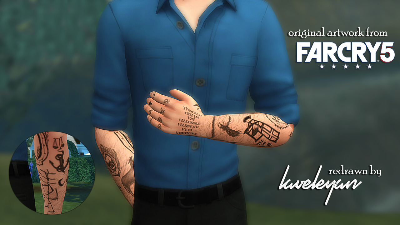 af cc various tattoos package sims 3
