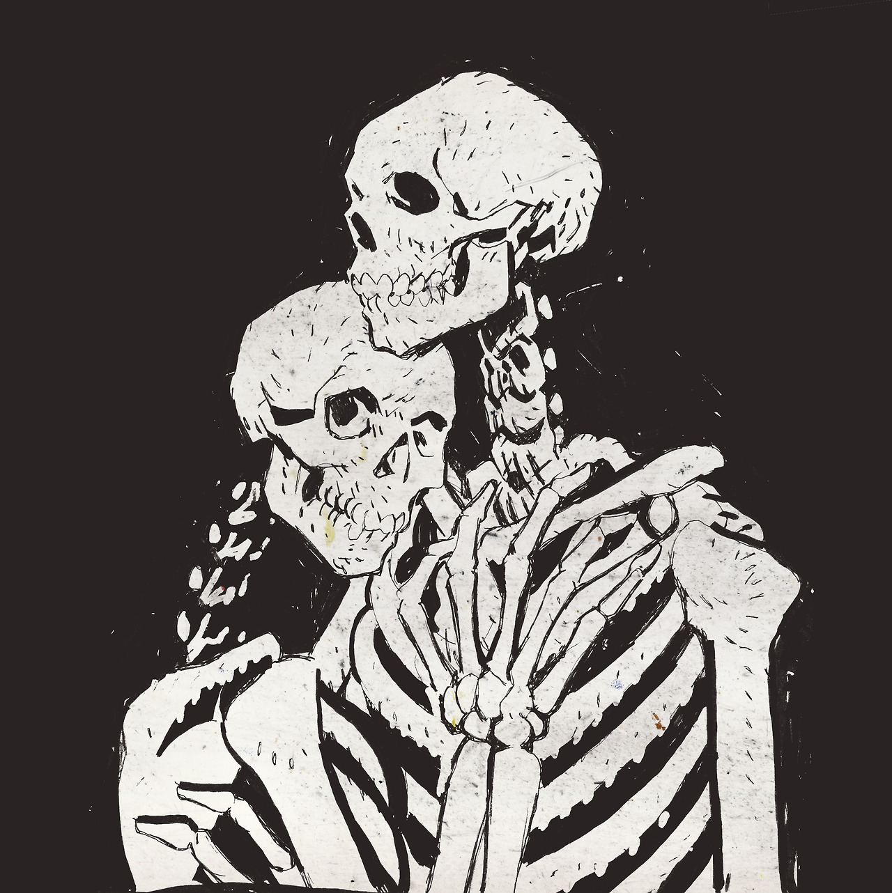 Скелеты пара. Скелет. Скелет на черном фоне. Скелет черно белый.