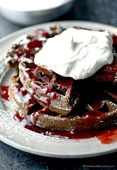 guardians-of-the-food:Chocolate Whole Wheat Waffles