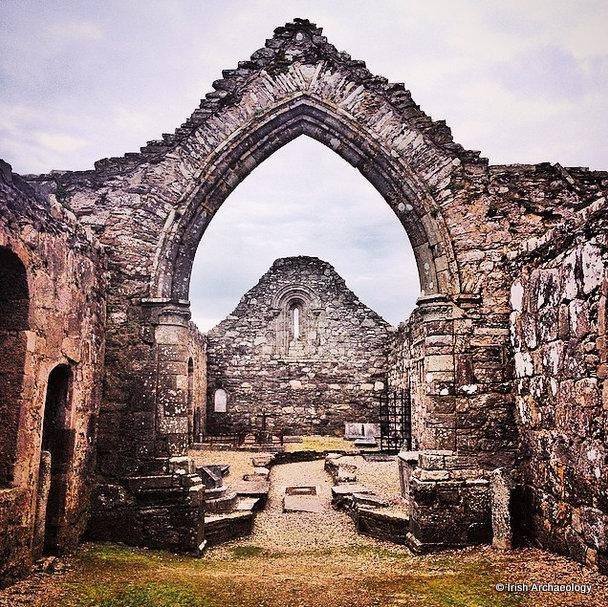 Inside the ruins of Ardmore Cathedral, Co. Waterford
